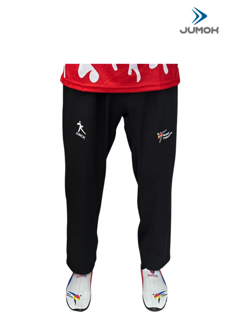 JUMOK FİTİLLİ SİYAH TAEKWONDO ANTREMAN PANTALONU