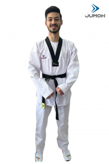 JUMOK SİYAH YAKA TAEKWONDO FİGHTER ELBİSE