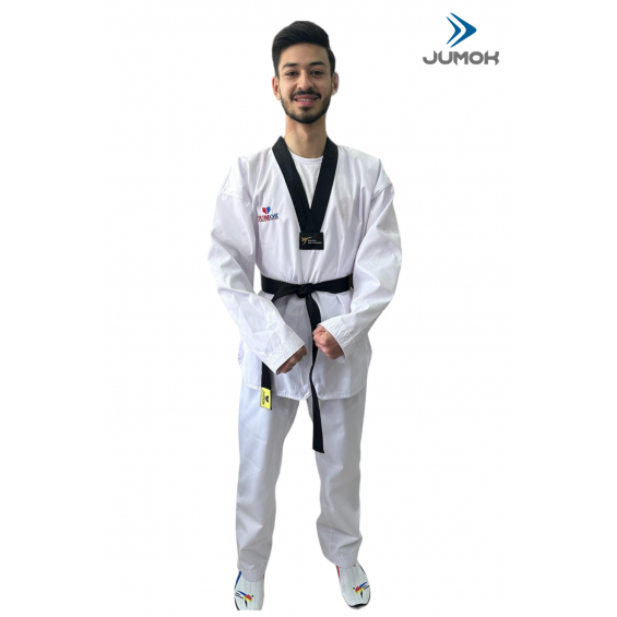 JUMOK SİYAH YAKA TAEKWONDO FİGHTER ELBİSE