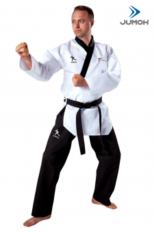 JUMOK SİYAH YAKA GENÇ BÜYÜK ERKEK POOMSE ELBİSESİ