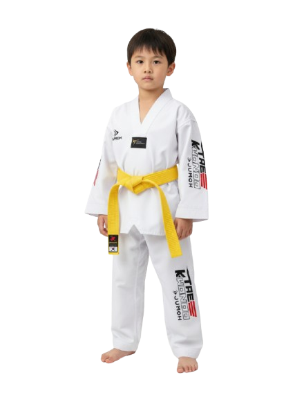 JUMOK ACEMİ TAEKWONDO BEYAZ YAKA ELBİSE - TAEKWONDO